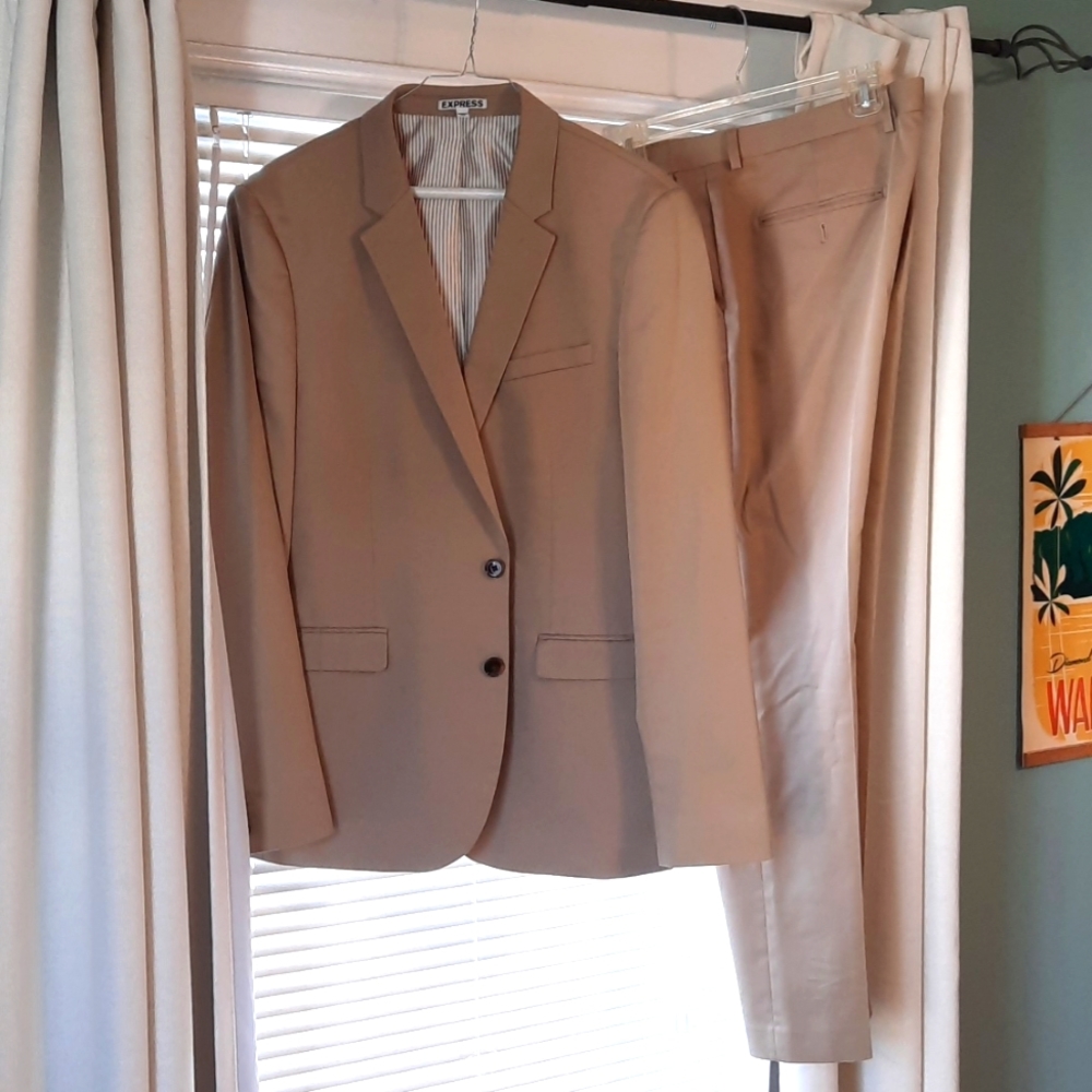 Express Men's Khaki Suit and Pant